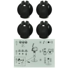 Universal Knob Kit - Black (Pkt 4)