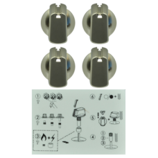 Universal Knob Kit - Stainless Steel (Pkt 4)